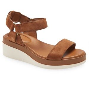Caslon brown suede wedge sandals